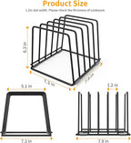 Cutting Board Organizer Kitchen Organizer Rack for Cutting Board, Bakeware, and Cookie Sheet, 5-Slot Heavy-Duty Steel Cookware Holder,Rust-Resistant with Anti-Slip Feet (2, Large)