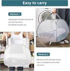 2 Pack Collapsible Laundry Baskets, 90L Large Foldable Laundry Basket, Durable Mesh Pop Up Hampers for Laundry, Dirty Clothes Laundry Hamper for Bedroom, Bathroom, Dorm, Laundry Room, Travel White