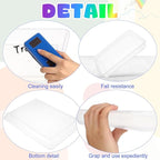 Hoteam 10 Pcs Flat Storage Organizer Tray Bin Letter Size Paper Tray for Classroom Plastic Stackable File Organizer for School Office Teacher Book Organization(Clear,16.14 x 11.81 x 1.38 Inch)