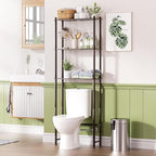 AmazerBath Bamboo Over The Toilet Storage Shelf, Over Toilet Bathroom Organizer Rack, 3-Tier Bathroom Shelves Over Toilet, Space Saver, Espresso