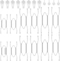 Hotop 12 Pieces Plate Hangers for Wall Stainless Steel Wire Invisible Heavy Duty Plate Hangers Display Holders with 12 Pieces Hooks for Wall Decorative(6/8/10 Inch,Silver)
