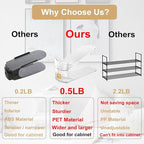 CiBiZi Clear Shoe Slots Organizers 10Pack Shoe Stacker Organizer for Closet Shoe Stackers for a Pair of Shoes Shoe Display Shelf Shoe Rack Holders Space Saver Organizador de Zapatos (Clear)