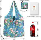 Grocery Reusable Shopping Bags, 4 Pack 50Lbs Foldable Large Washable Market Bags, Foldable Large Capacity Tote Bag For Travel, Bulk Market Cloth Storage Gifts Bags For Women