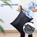 OTraki 2 Pack Laundry Bags 16x20 inch Wet Dry Bag for Swimsuit and Towels Medium Travel Dirty Clothes Bag Machine Washable Laundry Sack for Gym Beach Drying Do Not Exceed 176℉ Black