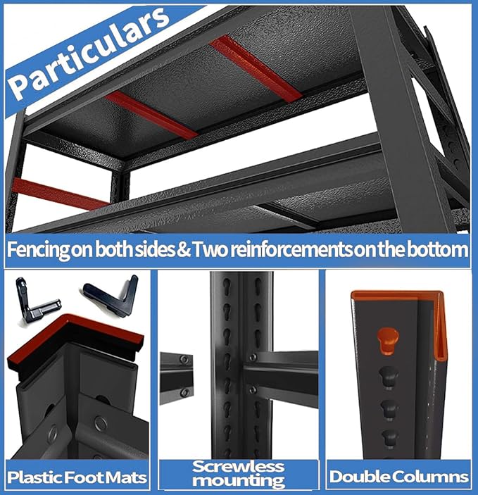 Over The Toilet Storage Shelves 5-Tier Bathroom Organizers and Storage Metal Shelving Adjustable Above Over Toilet Storage Shelf for Laundry Room, Kitchen, Living Room, Balcony, 72"H×35.4"W×11.8"D