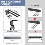 WALMANN Garage Storage Organization Wall Ski Rack 8 Pairs of Skis Mount Ski Hanger for Garage Snowboard Wall Rack Holds Up to 400 lbs