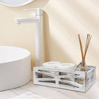 Wooden Bathroom Decor Box,Rustic Toilet Tank Box,Bathroom Decor Toilet, Wooden Storage Box,Farmhouse Bathroom Accessories, Paper Basket(White)