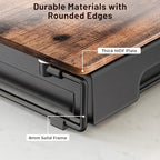 EVERIE Wooden Coffee Pod Storage Drawer for Nespresso VertuoLine Capsules, Large Capacity Countertop Coffee Station Organizer, Rustic Brown