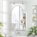 Recessed Medicine Cabinet with Mirror,Arched Medicine Cabinet for Bathroom,in Wall Bathroom Mirror with Storage,Brushed Nickel Mirrored Medicine Cabinets Wall Mounted,20x30