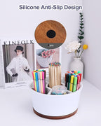 Marker Organizer For 300 Markers, 360° Rotating Art Supply Storage Organizer, Pen Holder For Desk School Home Black