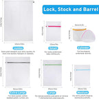 7 Pack 7 Size Mesh Laundry Bags Set for Delicates with AUTO-Lock Zipper, Lingerie Bags for Washing Delicates, Laundry Bags Mesh Wash Bags, Delicates Laundry Bag for Jeans,Blouse,Stocking,Bra