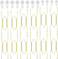 Hotop 12 Pieces Plate Hangers for Wall Stainless Steel Wire Invisible Heavy Duty Plate Hangers Display Holders with 12 Pieces Hooks for Wall Decorative(8/10/12 Inch,Gold)