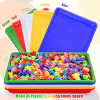 Hoteam 10 Pcs Flat Storage Organizer Tray Bin Letter Size Paper Tray for Classroom Plastic Stackable File Organizer for School Office Teacher Book Organization(Bright Color,16.14 x 11.81 x 1.38 Inch)