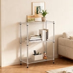 450 lbs Wire Storage Shelving 3-Tier Utility Shelving Unit Steel Organizer Wire Rack for Home,Kitchen,Office,Chrome(11.8" D x 17.7" W x 26.4" H)