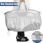 Collapsible Laundry Baskets, Upgrade Pop Up Laundry Hamper with Convenient Bags, Foldable Laundry Basket Mesh Light Weight, Easy to Carry Clothes Hampers for Laundry, Dorm, Toys, Travel Grey