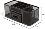 TRU RED Wire Mesh Desk Organizer, 7‑Compartment Accessory Holder – Desktop Storage for Office & Home Use