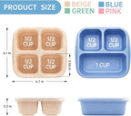 4 pack Bento Lunch Box, Snack Containers，Meal Prep Containers Kids/Toddle/Adults,Food Storage Containers for School, Work and Travel (4 and 3 Compartment Multicolor)