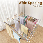 Whitmor Oversized Metal Drying Rack, Silver