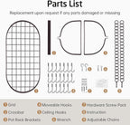 KES 34 Inch Oiled Bronze Hanging Pot Rack, Heavy Duty Oval Pot and Pan Hanging Rack Ceiling Mount, Pot Pan Hangers for Kitchen with 20 Hooks, (For 16" and 24" Joist Mount), KUR221S85-OB