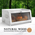 Bread Box for Kitchen Countertop Large Farmhouse Bread Container Bread Storage with Window Wooden Bread Holder