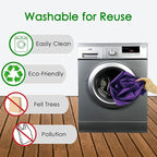 BeeGreen Purple Reusable Grocery Bags Wholesale Purple Reusable Kitchen Bags Bulk Foldable-Machine Washable with Zipper Storage Pouch 20 Packs