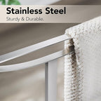 Bathroom Towel Rack Freestanding Floor Stand: Brushed 36in 2‑Bar Weighted Marble Base Towel Holder, Rustproof 304 Stainless Steel Drying Rack for Bath&Hand Towels, No‑Drill Slim Organizer, Spa Pool