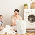 Woven Cotton Rope Laundry basket-15”X20” Laundry Hamper-Rope Storage Basket for Dirty Clothes, Toys and Blankets Perfect for Bathroom, Baby nursery and Living Room Storage (white)