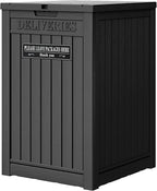 Package Delivery Box for Outside, 48 Gallon Storage with Lockable Secure, Large Double Wall Resin Outdoor Package Delivery Waterproof Deck