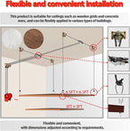 Adjustable Overhead Garage Storage Lift – Heavy Duty Ceiling Mounted Rack System, 300 lbs Capacity Hoist for Garage Organization