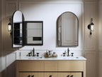 Kohler 36540-BLL Verdera® Medicine Cabinet Mirror, Arched Design, Left-Hinged, Mirrored Interior, Adjustable Shelves, Rustproof, 20 in. W x 34 in. H, Matte Black