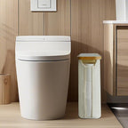 Elegant Toilet Paper Storage with Lid, Narrow Toilet Paper Holder Beside Toilet, Classy Bathroom Tissue Storage, Slim Toilet Paper Storage, Waterproof Oxford Fabric for Mega Rolls 30L (Gray)