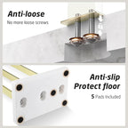 KES Standing Towel Rack 3-Tier with Marble Base, Brushed Gold Towel Rack Stand for Bathroom Floor, Fits Large Bath Towel & Hand Towel, 18/8 Stainless Steel, BTH217S3-BZ