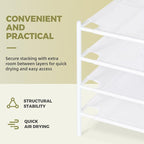 Sweater Drying Rack, 4-Layer Stackable Flat Clothes Drying Rack, Laundry Drying Rack, Mesh Air Dryer, Portable Dry Rack for Indoor & Outdoor