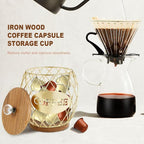 Coffee Pod Basket Holder Metal Coffee Pod Storage Basket with Dust Cover Hollow Design Coffee Pod Storage Container Large Capacity Sturdy Coffee Pod Organizer (golden)