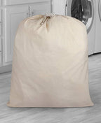 Urban Villa Laundry Bags 2-Pack 28”x36" Extra-Large Cotton Canvas Heavy Duty Washable Durable Travel Laundry Sacks with Drawstring Closure Reusable Hamper Liners for Dirty Clothes Delicates & Lingerie
