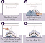 Mr. Pen Space Saving Hangers - 8 Pack White Space Saver Shirt Hangers, Clothes Organizer