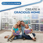 Gracious Living 4 Shelf Fixed Height Solid Light Duty Storage Unit 12 x 24 x 48 for Home, Garage, Basement, & Laundry, White (2 Pack)