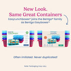 Bentgo Easyboxes - Reusable 5-Compartment Food Containers, Stackable 8-Piece Set, 4 Trays & 4 Lids, BPA-Free Food Storage for Meal Prep, School, & Work; Lunch Boxes w/Patented Design (Jewel Brights)