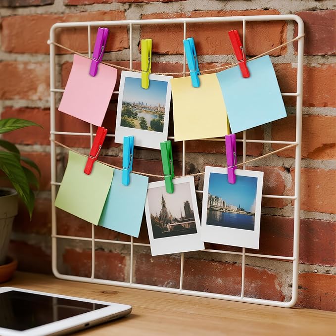 80 Pcs Wooden Colored Clothespins - 2.9 Inch Colorful Decorative Clothespins for Photo Walls, Classroom Teaching & DIY Crafts, 10 Colors 8 Pcs Each