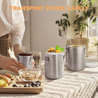 Compact Stainless Steel 100% Airtight Canisters Sets for Small Kitchens | Metal Food Storage Containers with Lids Sealed - Keep Flour, Sugar, Coffee, Tea Fresh for Months (18+35+56 fl oz)