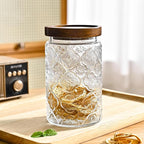 24oz Vintage Glass Jar With Lid, Glass Storage Containers, Airtight Kitchen Storage Containers For Sugar, Coffee, Tea, Spice, Flour, Candy Cookie, Pasta, Cereal, Cute Decorative Jars