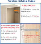 FIRJOY 12" Valet Rod for Closet Pull Out (1 Pack, Chrome)