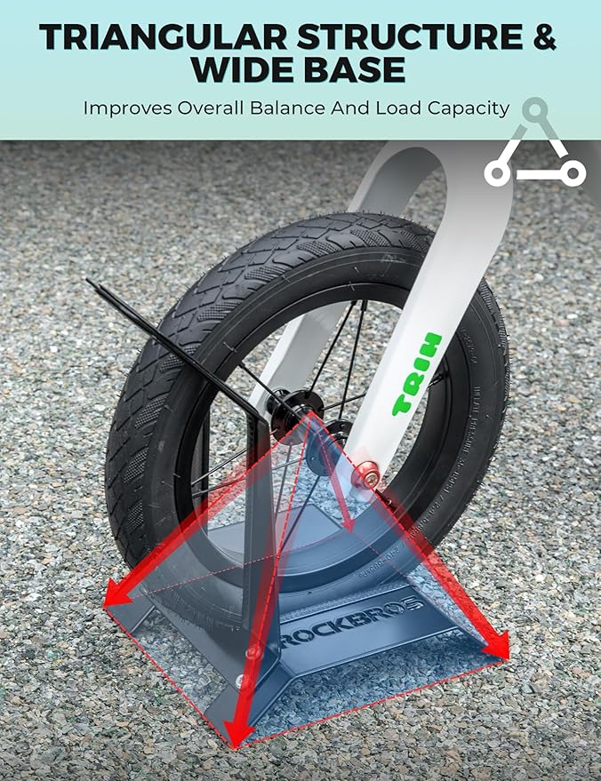 ROCKBROS Kids Bike Stand, Floor Parking Rack Exclusively for 12 Inch Balance Bikes & Toddler Bikes, Easy Push-in Bicycle Holder for Garage and Indoor Storage