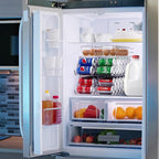 Sorbus Soda Can Organizer for Refrigerator & Egg Holder for Fridge Set, 4 Stackable Can Holder Dispenser Holds 12 Cans Each & 2 Egg Holders with Lid holds 14 eggs for Fridge, Pantry, Freezer, BPA-Free