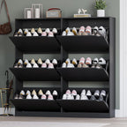 Shoe Cabinet with 6 Flip Drawers, Slim Narrow Shoe Storage Cabinet, Freestanding Shoe Organizer for Entryway, Hallway, Foyer
