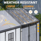 MELLCOM 10 x 8 FT Resin Outdoor Storage Shed with Floor, Resin Outdoor Storage Tool Shed with Windows and Lockable Door, Garden Shed for Lawnmower, Bike, Pool Supply