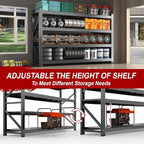 4-Tier Heavy Duty Garage Shelving Unit, 5000lbs Adjustable Garage Shelves 71" W x 24" D x 71" H Metal Shelving, Utility Rack Shelf, Industrial Shelve Units for Storage Warehouse Pantry Closet