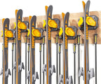 Ski & Snowboard Wall Rack for Garage - Fits Any Ski/board, Damage-Free Storage, Yellow, 6 Pack