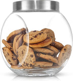 JoyJolt All-Sides Cookie Jar. Set of 2 Cookie Jars for Kitchen Counter with Lids, Candy Jar, Dog Treat Container, Laundry Detergent Container, Large Canisters, Half Gallon Glass Jar with Lid Airtight