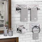 Autumn Alley Farmhouse Rustic Towel Rack Holder - Wood Towel Rack - Farmhouse Towel Holder for Rustic Bathroom and Farmhouse Kitchen Style Décor - 24" Wall Mounted, Rustic White
